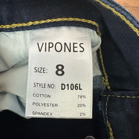 Vipones Womens High Rise Zip Fly Bootcut Denim jeans Blue Size 8 <<206>> - Picture 3 of 11